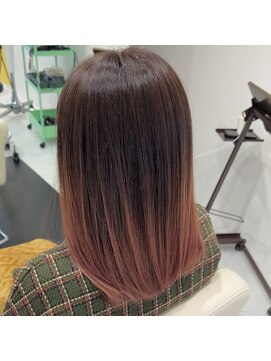 ひばり美容室 アクセントピンク