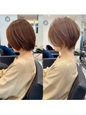30代40代50代ショート白髪ぼかし銀座丸みくびれ井