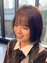 ジアン バイ ミルボン 西宮ガーデンズプラス(GIEN by milbon)&nbsp;イメチェン前髪ピンクベージュ透明感カラーニュアンスパーマボブ