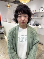 フィット ヒュー 千葉(fit hue) ミルクティーブロンド/ダークブルー/デジタルパーマ/千葉駅