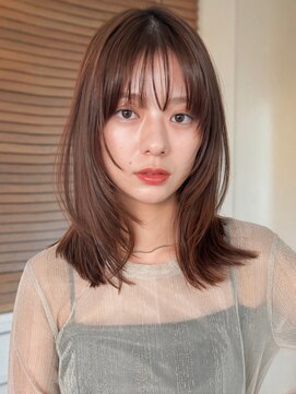 トレス(TRESS) セミロング レイヤー 顔まわりレイヤー 透明感カラー 表参道