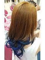 髪こうぼう&nbsp;インナーカラー♪ブルー！