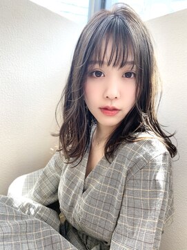 マリアバイアフロート(Maria by AFLOAT) 【添田】小顔な前髪デザインパーマセミウェットカールセミディ