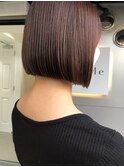 前下がりボブ×チェリーレッド