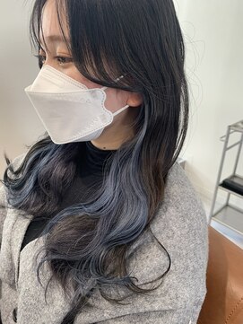 ルーツ(ROOTS) インナーカラー/ブルー×ブルーバイオレット