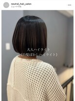 ニュートラル(neutral)&nbsp;【neutral】大人ハイライト（白髪ぼかしハイライト）