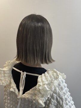 ピュアソウル(Pure Soul) ハイトーンカラー★バレイヤージュ×切りっぱなしボブ［渋谷］