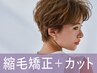 新規｜カット+縮毛矯正(20%off)￥22,000～→