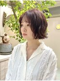 ゆるめパーマボブ