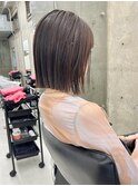 切りっぱなしボブ×透明感カラーR-38