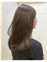 サイン 表参道(SIGN) 韓国ヘアグレージュカラーブリーチ無し髪質改善イヤリングカラー