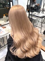 フォルテ ティアラ 横浜店(FORTE TIARA)&nbsp;透明感ピンクベージュ/ブリーチ有Wカラー/髪質改善カラー