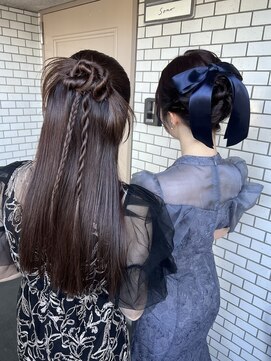 ソノ(sono) 結婚式ヘア 参列ヘア ハーフアップ アップスタイル