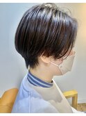前髪なしショート　　ハンサムショート