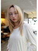 ミルクティーベージュダブルカラーケアブリーチインナーカラー