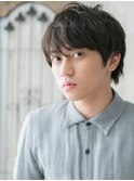 くせ毛風斜めバング王道メンズショートd新所沢