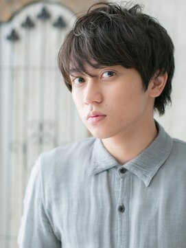 モッズヘア メン 新所沢店(mod's hair men) 清潔感くせ毛風スーツ斜めバング王道メンズショートd新所沢