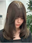 韓国風レイヤーカット髪質改善ダブルカラーハッシュカット
