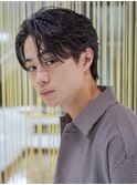 刈り上げマッシュツイストスパイラルメンズウルフ波巻きパーマ