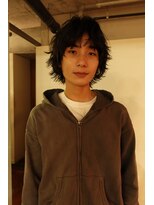 ノラジャーニー(NORA Journey)&nbsp;メンズボブウルフメンズミディアムレイヤーカットメンズウルフ