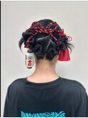 お祭りヘアセット