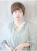髪質改善大人ショート丸みショートボブ小顔ハンサムショート
