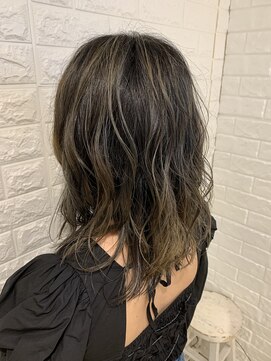 アッシュ 高幡不動店(Ash) 【Ash高幡不動店×山崎】コントラストバレイヤージュグレージュ