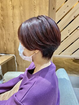 プレイフル(PLAYFUL) ショートマッシュ×ピンクカラー