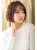 斜めバングタイトストレートシルキー大人ボブZ上尾20代30代40代