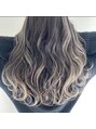 アース 高崎店(HAIR & MAKE EARTH)&nbsp;バレイヤージュハイライトで透け感のあるホワイトグレージュ。