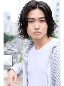 ラレイ ハラジュク(Lalei harajuku) 【ささき】キムタク風前上がりミディアムヘア/ニュアンスパーマ