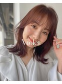 くびれレイヤー小顔カット大人ガーリーチョコレートモード