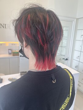 アブニールドール 大山台店 【ブリーチあり】ハイライト×マッシュウルフ