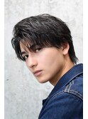 韓国カルマヘアリバース波巻きパーマセンターパートウルフ
