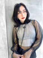 ロンド ジュルード 名古屋(Lond jeloud)&nbsp;ニュアンスセンターパート　くびれミディアム