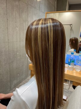 エヌアンドエー 草加店(N&A) 大人のうる艶ロングストレート×ハイライト/バレイヤージュ
