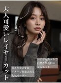20代30代40代小顔カット大人かわいいくびれレイヤー前髪韓国88