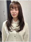 ハッシュカット韓国風巻き韓国ヘアレイヤーカットシャギー