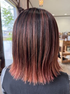 ジュエル(JEWEL) バレイヤージュ　赤ピンク