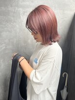 ナンバー 博多(Number)&nbsp;パツッとボブ/ピンクカラー