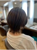 フェイスラインをカバー◎ふんわりひし形ボブ/艶感/レイヤー