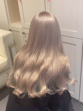 ベレーザ 渋谷(BELEZA) 15895ブリーチ＆ダブルカラーパールベージュホワイトブロンド