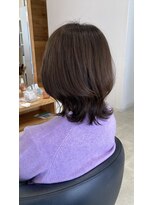 リーク(LEEK)&nbsp;クセで作った！クビレボブと優しいナチュラルオーガニックカラー