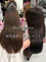 ハピネス 梅田茶屋町店(HAPPINESS)&nbsp;ダークブラウン/韓国ヘア/レイヤーカット/髪質改善/艶髪