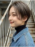 ハンサムショート/前髪なし/小顔ショート