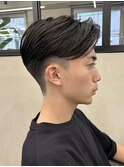 メンズセンターパートウルフセンターパートニュアンスパーマ襟足