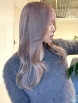 アモレット 天文館店(amoretto)&nbsp;アッシュグレー 20代 顔周りカット 韓国ヘア 髪質改善