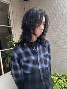 アミュレ ヘア サロン(Amule hair salon) 顔周りロングレイヤー、メンズウルフ、ニュアンスカール
