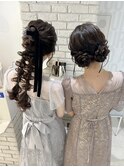ご友人様とニュアンスお揃い参列ヘア♪