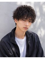 MEN's Baguz MEN'Sカット/ MEN'Sパーマ/ MEN'Sカラー 韓国風マッシュ×無造作束感ニュアンスパーマレイヤートレンド